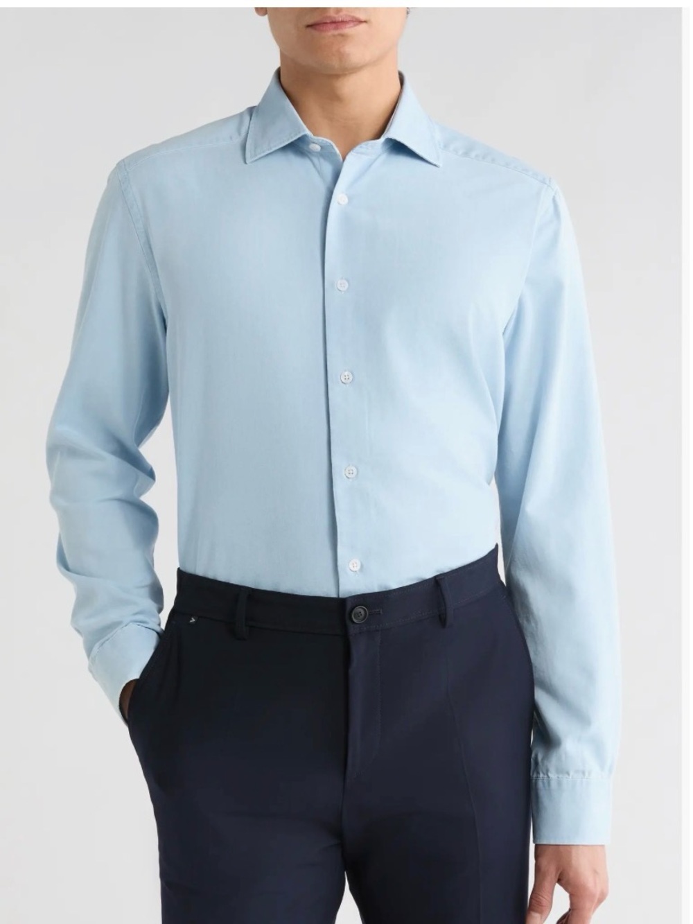 Jack Victor Waterton Cotton Denim Button-Up Shirt Large *Discolored